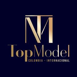 logo top model dorado